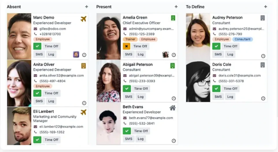 Gestion du personnel odoo